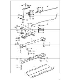 Front axle, stabiliser, steel auxiliary support 911 1974-77