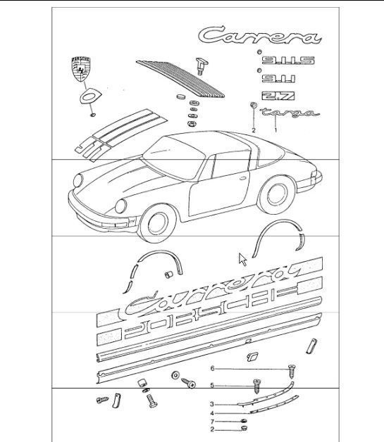 Diagram 810-05 Porsche Boxster Spyder 3.8L 2016 Carrosserie