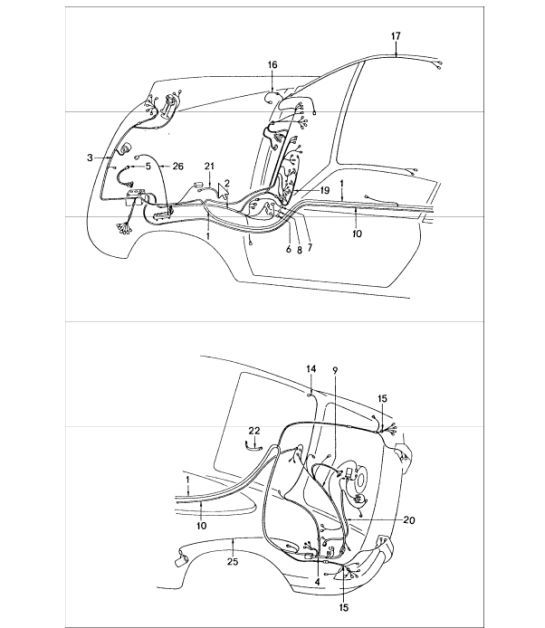 Wiring harnesses 911 197477 Porsche Parts Diagrams Design 911