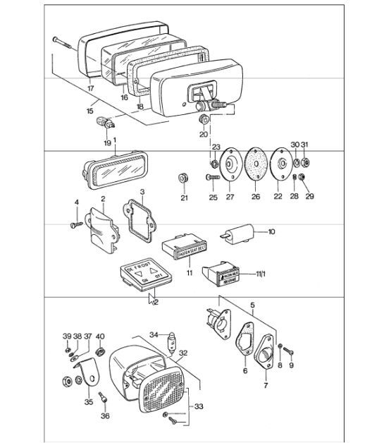 Diagram 905-10 Porsche Boxster 986/987/981 (1997-2016) Electrical equipment