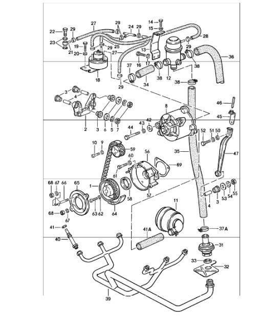 Diagram 108-05 Porsche Macan (95B) MK1 (2014-2018) Motor