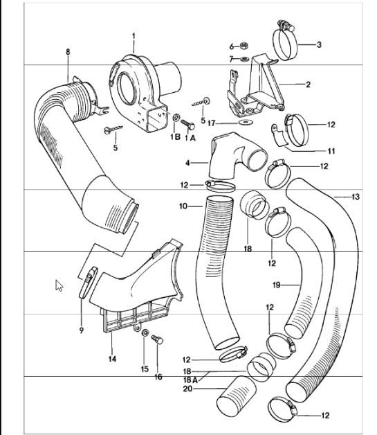 Diagram 108-10 Porsche Boxster 981 2.7L 2012-16 Moteur