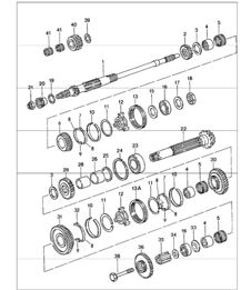 gears and shafts SPM - G 925/16 - 911 1978-83