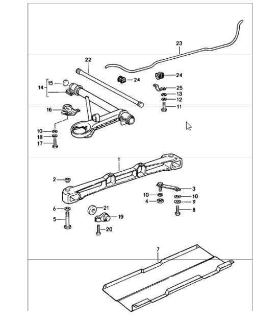 Diagram 401-00 Porsche Cayman T 718 2.0L Manual (300Bhp) Front Axle, Steering 
