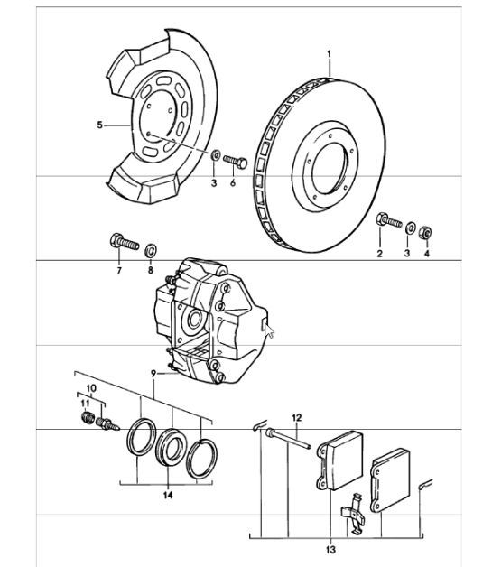 Diagram 602-00 Porsche Boxster 718（982） 2017 年>> 车轮、制动器