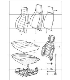 front seat single parts 911 1978-83