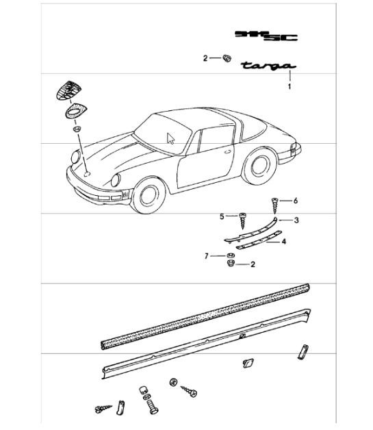 Diagram 810-05 Porsche Boxster 718 (982) 2017>> Carrosserie