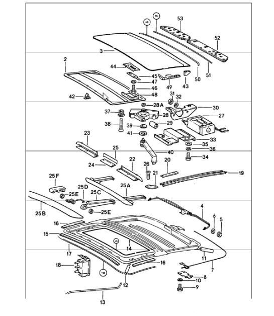 sunroof 911 197883 Porsche Parts Diagrams Design 911