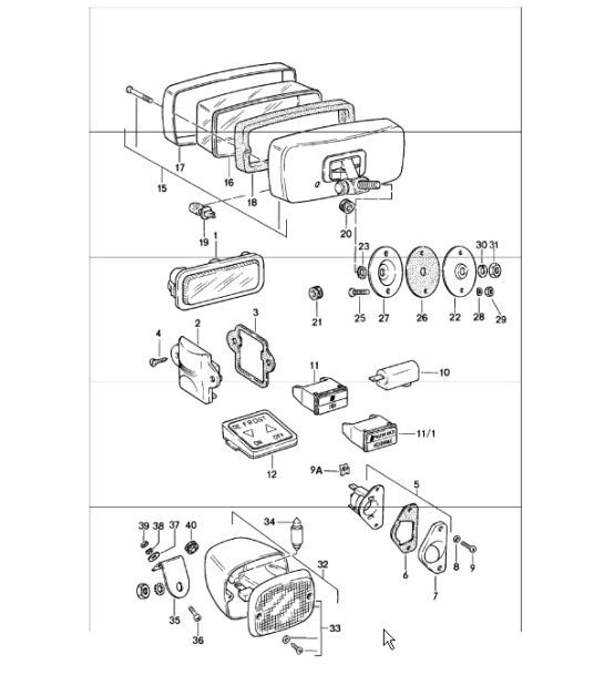 Diagram 905-05 Porsche Boxster S 718 2.5L PDK (350 Bhp) Electrical equipment