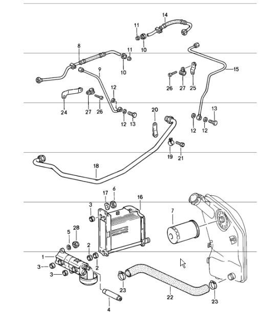 Diagram 104-00 Porsche Cayenne Turbo 4.5L 2003>> Moteur