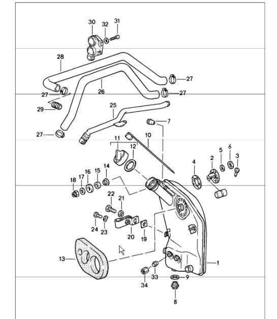 Diagram 104-01 Porsche 997 MKII Carrera C2 3.6L 2009>> Engine