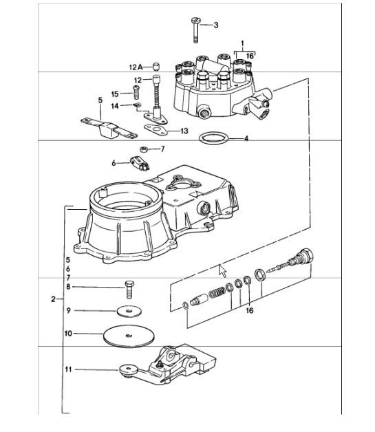 Diagram 107-15 Porsche Boxster 986/987/981（1997 年 - 2016 年） 引擎