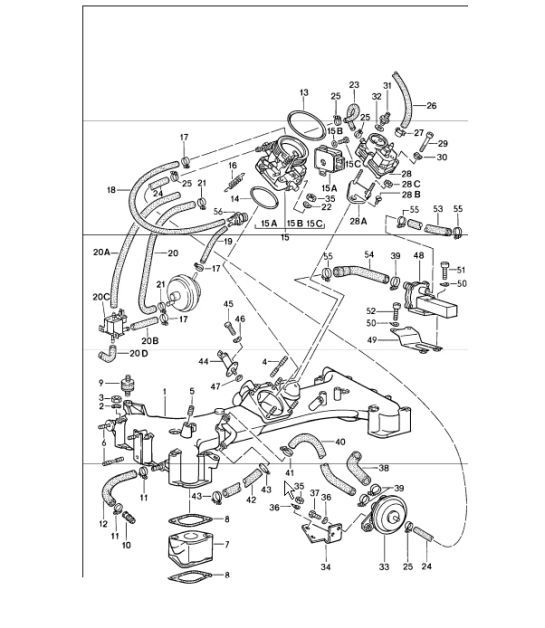 Diagram 107-20 Porsche Boxster GTS 718 4.0L Manual (400 CV) Motor