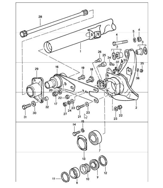 Porsche 911 Rear Trailing Arm to Spring Plate Eccentric bolt ...