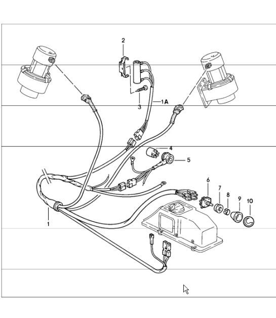 Diagram 908-05 Porsche 991 Carrera C4 3.4L (350 ch) Équipement électrique