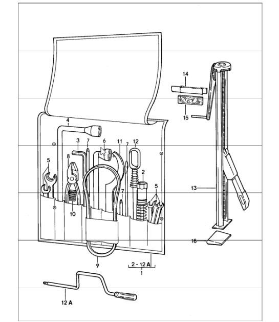 Diagram 001-00 Porsche Cayman GTS 718 2.5L PDK (365 Bhp) Accessories & others 
