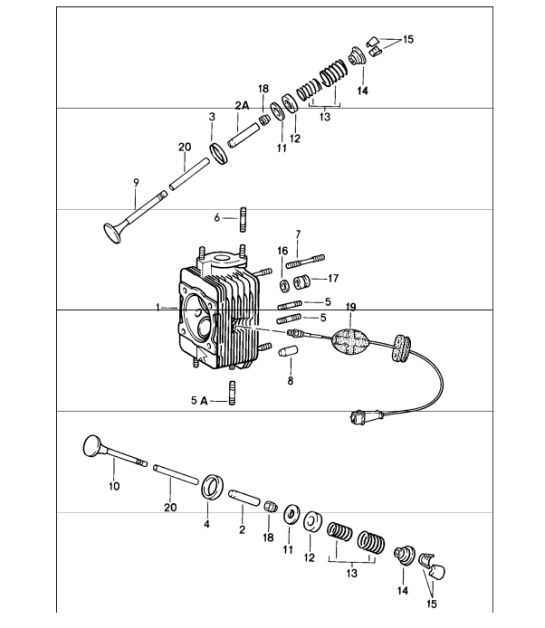 Diagram 103-00 Porsche Macan S benzina 3.0L V6 340Bhp Motore