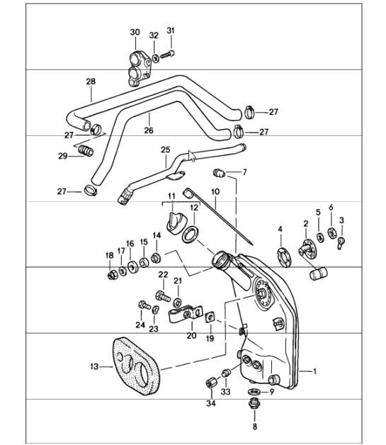 Diagram 104-01 Porsche 992 Carrera 4 敞篷车 3.0L 