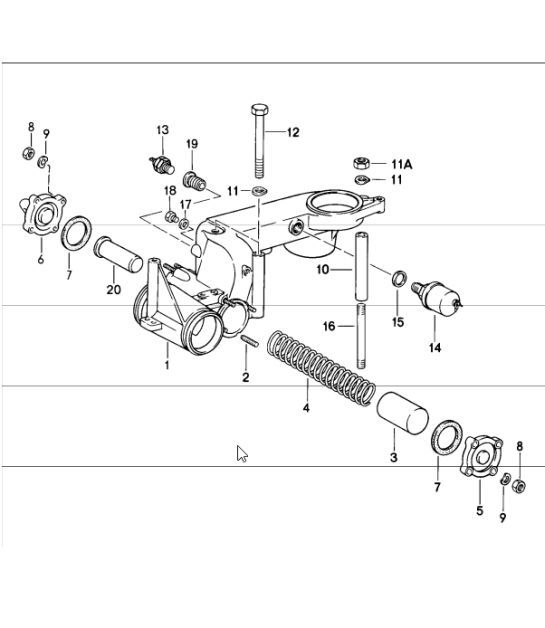 Diagram 107-30 Porsche Boxster S 981 3.4L 2012-16 Motor