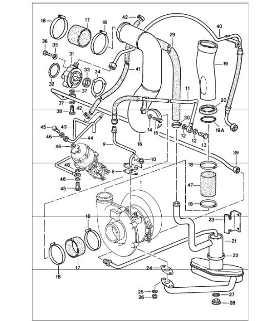 Diagram 107-40 Porsche 991 Carrera 4 3.0L (370 CV) Motor