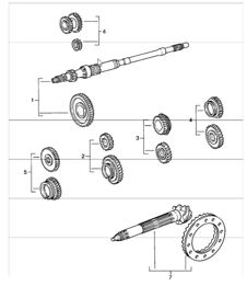 gear wheel sets /50 5-speed 911 1987-89
