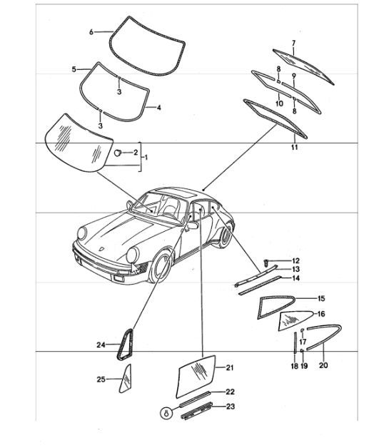 Diagram 805-00 Porsche Boxster S 718 2.5L Manual (350 Bhp) Carrozzeria