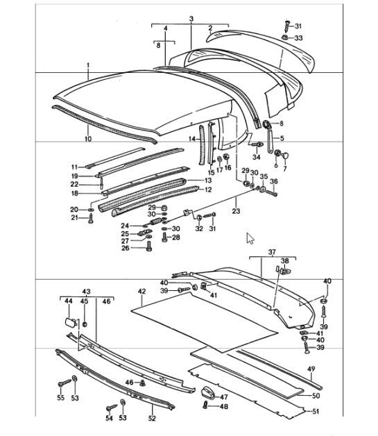 Diagram 811-15 Porsche Cayman GTS 718 2.5L Manual (365 Bhp) Carrozzeria