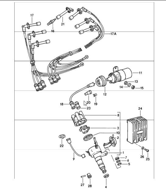 Diagram 901-00 Porsche Boxster T 718 2.0L PDK (300 Bhp) Materiale elettrico