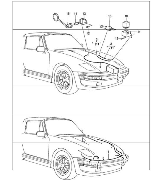 Diagram 980-10 Porsche Boxster 718 (982) 2017>> Elektrische apparatuur
