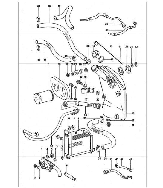 Diagram 104-00 Porsche 356（1950-1965） 引擎