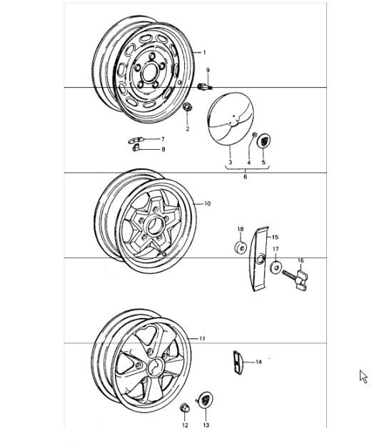 Diagram 601-00 Porsche Boxster GTS 718 4.0L PDK（400 马力） 车轮、制动器