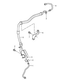 Brake lines / Front axle Cayenne 9PA (955) 2003-06