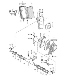 空气滤清器系统 (PR:D5V) Cayenne 9PA1 (957) 4.8L 2007-10