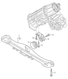 Verteilergetriebe / Getriebeaufhängung Cayenne 9PA1 (957) 2007-10