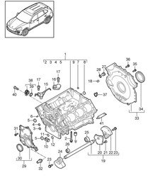 Carter moteur / Pièces détachées (Modèle : 059E) Cayenne 92A (958) 3.0L DIESEL &gt;&gt;05/2011
