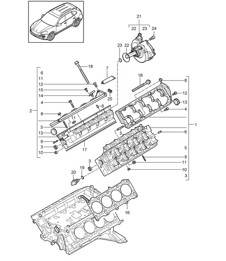 Zylinderkopf / Vakuumpumpe (Modell: CUDB,CUDC) Cayenne 92A (958) 4.2L DIESEL 2011-18