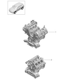 基础发动机/短缸体（型号：CTMA、CTM、CTLA、CTL、DCNA、DCN、DHKA、DHK）95B.1 Macan 3.0L / 3.6L 2014-18