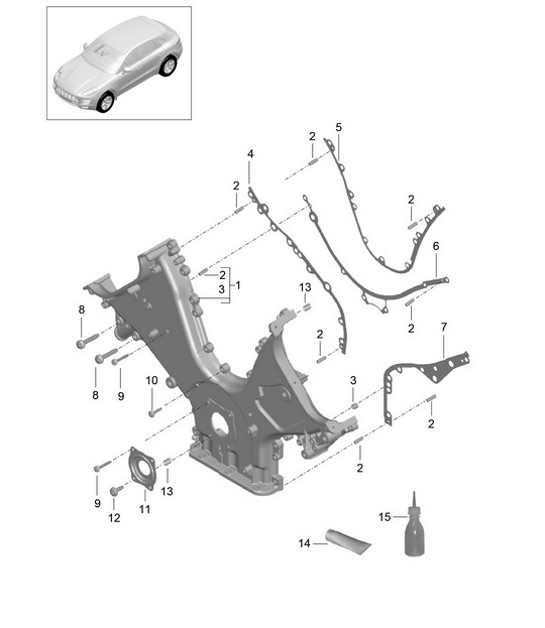 Diagram 101-060 Porsche 997 MKII Carrera C2 3.6L 2009>> Motor