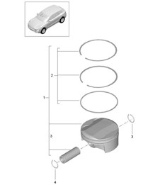 Piston / Piston ring (Model: CNCC,CNC, CYNA,CYPA, CYP,CYNB)   95B.1 Macan 2.0L 2014-18
