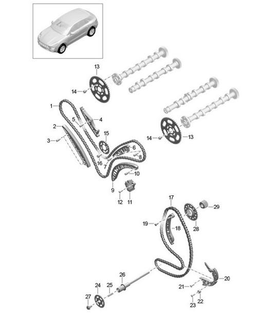Diagram 103-080 Porsche Cayman S 3.4L 981 2013-16 Motor