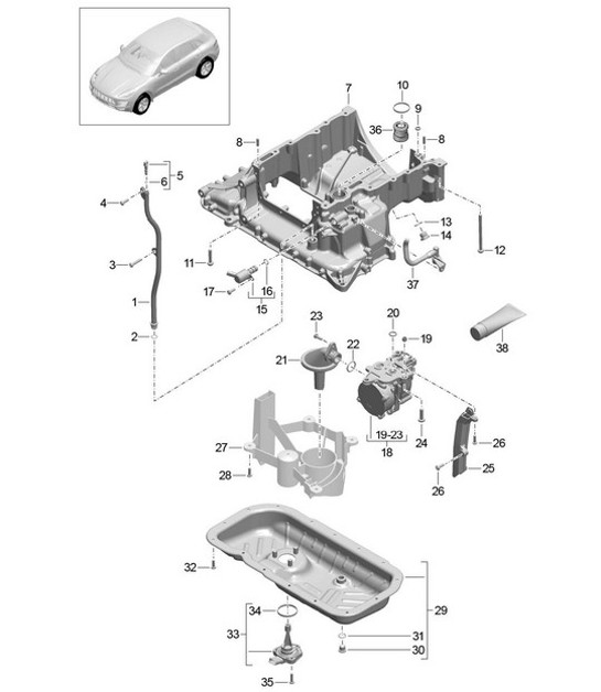 Diagram 104-040 Porsche Panamera Turbo S V8 4.8L 