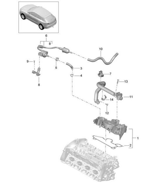 Diagram 107-010 Porsche Panamera 970 MK1 (2009-2013) 