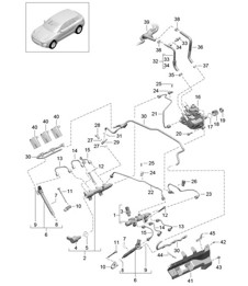 Brandstofverzamelleiding / Hogedrukinjector / Hogedrukpomp (Model: CDUD,CTBA, CTBB,CTBC) 95B.1 Macan 3.0L Diesel 2014-18
