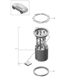 Bomba de combustible (completa) (Modelo: CDUD,CTBA, CTBB,CTBC) 95B.1 Macan 3.0L Diesel 2014-18