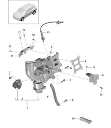 Exhaust gas turbocharger (Model: CNCC,CNC, CYNA,CYPA, CYP,CYNB) 95B.1 Macan 2.0L 2014-18