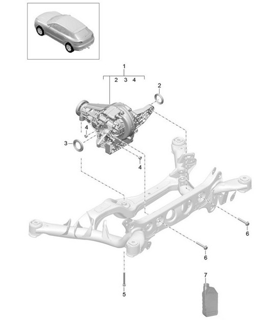 Diagram 305-040 Porsche Boxster GTS 718 4.0L Manual (400 ch) Transmission