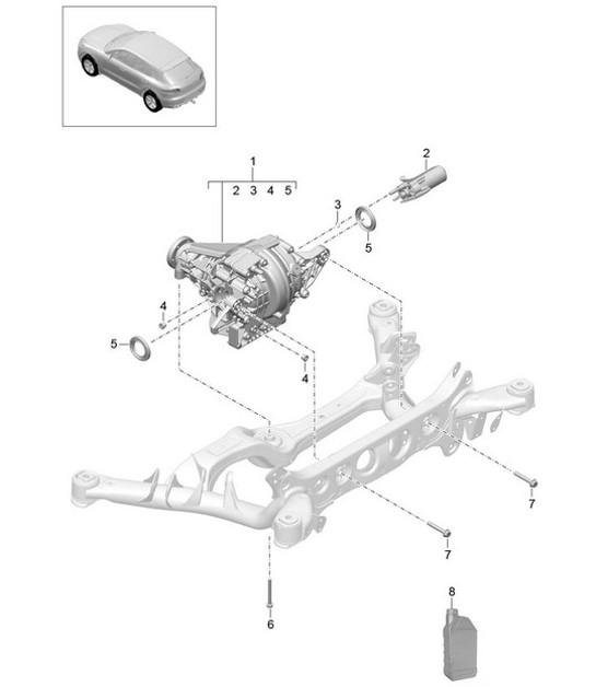 Diagram 305-050 Porsche 卡宴 Turbo V8 4.8L 汽油 500HP 