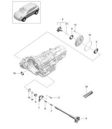 - PDK - Cambio / Differenziale asse anteriore 95B.1 Macan 2014-16