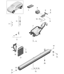 Adaptives Fahrwerk / Kompressor / Druckspeicher / Steuergerät (PR:1BK) 95B.1 Macan 2014-18