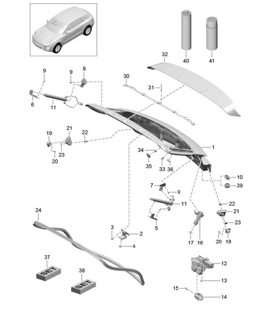 Diagram 803-005 Porsche Panamera 971 MK2（2021-2023 年） 